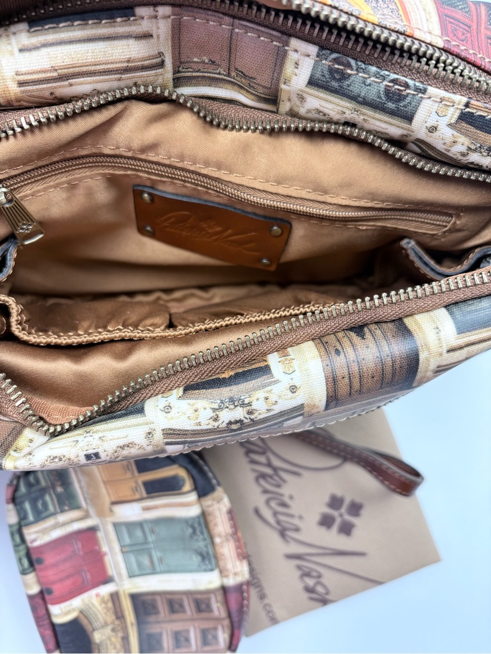 Patricia Nash Piper Canvas coated crossbody and pouch- Doorways to Italy - Picture 9 of 9